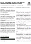 Cover page: Diversity Within the Most Competitive Internal Medicine Fellowships: Examining Trends from 2008 to 2018