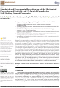 Cover page: Simulated and Experimental Investigation of the Mechanical Properties and Solubility of 3D-Printed Capsules for Self-Healing Cement Composites.