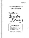 Cover page: THE RADIOACTIVE DECAY OF THE ISOTOPES OF THE TRANSURANIUM ELEMENTS