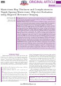 Cover page: Mastectomy Flap Thickness and Complications in Nipple-Sparing Mastectomy: Objective Evaluation using Magnetic Resonance Imaging.