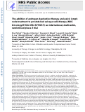 Cover page: The addition of androgen deprivation therapy and pelvic lymph node treatment to prostate bed salvage radiotherapy (NRG Oncology/RTOG 0534 SPPORT): an international, multicentre, randomised phase 3 trial.