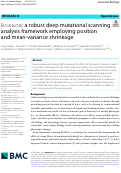 Cover page: Rosace: a robust deep mutational scanning analysis framework employing position and mean-variance shrinkage