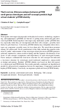 Cover page: That’s not me: (Dis)concordance between pSTEM nerd-genius stereotypes and self-concepts predicts high school students’ pSTEM identity