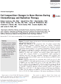 Cover page: Fat Composition Changes in Bone Marrow During Chemotherapy and Radiation Therapy