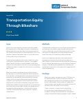 Cover page: Transportation Equity Through Bikeshare