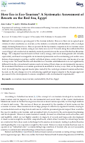 Cover page: How Eco is Eco-Tourism? A Systematic Assessment of Resorts on the Red Sea, Egypt