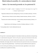 Cover page: Metal-inducd assembly of a semiconductor-island lattice: Ge truncated pyramids on 
Au-patterned Si
