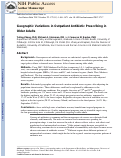 Cover page: Geographic Variation in Outpatient Antibiotic Prescribing Among Older Adults