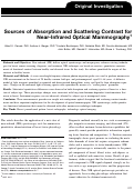 Cover page: Sources of Absorption and Scattering Contrast for Near-Infrared Optical Mammography