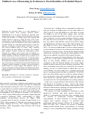 Cover page: Children’s use of Reasoning by Exclusion to Track Identities of Occluded Objects