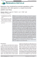 Cover page: Expansion of an introduced sea anemone population, and its associations with native species in a tropical marine lake (Jellyfish Lake, Palau)