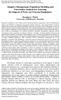 Cover page: Adaptive Management, Population Modeling and Uncertainty Analysis for Assessing the Impacts of Noise on Cetacean Populations
