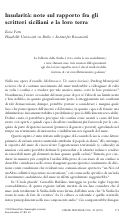 Cover page: Insularità: note sul rapporto fra gli scrittori siciliani e la loro terra