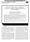 Cover page: Setup time reduction for electronics assembly: Combining simple (SMED) and IT-based methods