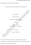 Cover page: Group‐based meta‐emotion and emotion responses to intergroup threat