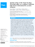 Cover page: Spatial ecology of the Giant Sea Bass, Stereolepis gigas, in a southern California kelp forest as determined by acoustic telemetry.