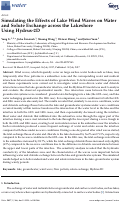 Cover page: Simulating the Effects of Lake Wind Waves on Water and Solute Exchange across the Lakeshore Using Hydrus-2D
