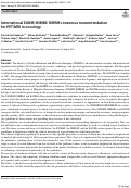 Cover page: International EANM-SNMMI-ISMRM consensus recommendation for PET/MRI in oncology.