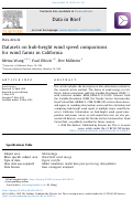 Cover page: Datasets on hub-height wind speed comparisons for wind farms in California