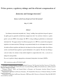 Cover page: Police-powers, regulatory takings and the efficient compensation of domestic and foreign investors