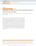 Cover page: Divergent mutational processes distinguish hypoxic and normoxic tumours