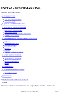 Cover page of Unit 63 - Benchmarking