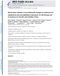 Cover page: Blood donor obesity is associated with changes in red blood cell metabolism and susceptibility to hemolysis in cold storage and in response to osmotic and oxidative stress