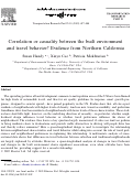 Cover page: Correlation or causality between the built environment and travel behavior? Evidence from Northern California