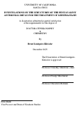 Cover page: Investigations on the Structures of the Pentavalent Antimonial Drugs for the Treatment of Leishmaniasis