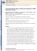 Cover page: Association between macroorchidism and intelligence in
              FMR1
              premutation carriers