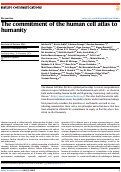 Cover page: The commitment of the human cell atlas to humanity.