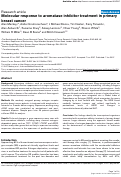 Cover page: Molecular response to aromatase inhibitor treatment in primary breast cancer