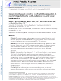 Cover page: Sexual Minority, Justice-Involved Youth: A Hidden Population in Need of Integrated Mental Health, Substance Use, and Sexual Health Services