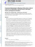 Cover page: Programmed hyperphagia in offspring of obese dams: Altered expression of hypothalamic nutrient sensors, neurogenic factors and epigenetic modulators