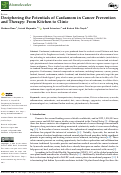 Cover page: Deciphering the Potentials of Cardamom in Cancer Prevention and Therapy: From Kitchen to Clinic.