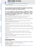 Cover page: Sex and genetic background define the metabolic, physiologic, and molecular response to protein restriction