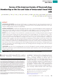 Cover page: Survey of the American Society of Neuroradiology Membership on the Use and Value of Intracranial Vessel Wall MRI