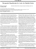 Cover page: Therapeutic Hypothermia for Acute Air Embolic Stroke