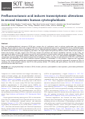 Cover page: Perfluorooctanoic acid induces transcriptomic alterations in second trimester human cytotrophoblasts