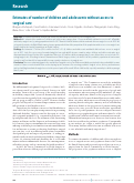 Cover page: Estimates of number of children and adolescents without access to surgical care.