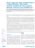 Cover page: Phase II Open-Label Study of Pembrolizumab in Treatment-Refractory, Microsatellite Instability–High/Mismatch Repair–Deficient Metastatic Colorectal Cancer: KEYNOTE-164