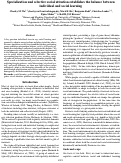 Cover page: Specialization and selective social attention establishes the balance between individual and social learning