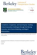 Cover page: Compliance, Congestion, and Social Equity: Tackling Critical Evacuation Challenges through the Sharing Economy, Joint Choice Modeling, and Regret Minimization