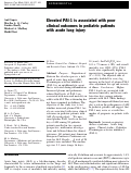 Cover page: Elevated PAI-1 is associated with poor clinical outcomes in pediatric patients with acute lung injury