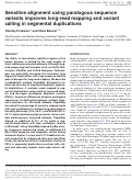 Cover page: Sensitive alignment using paralogous sequence variants improves long-read mapping and variant calling in segmental duplications