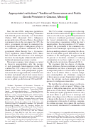 Cover page: Appropriate Institutions? Traditional Governance and Public Goods Provision in Oaxaca, Mexico