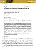 Cover page: Optimal treatment allocations in space and time for on-line control of an emerging infectious disease