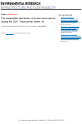 Cover page: The inequitable distribution of power interruptions during the 2021 Texas winter storm Uri