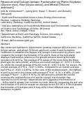 Cover page: Potassium and Calcium Isotopic Fractionation by Plants (Soybean [Glycine max], Rice [Oryza sativa], and Wheat [Triticum aestivum])
