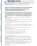 Cover page: Targeted neurogenesis pathway-based gene analysis identifies ADORA2A associated with hippocampal volume in mild cognitive impairment and Alzheimer's disease